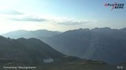 Archived webcam image showing Flumserberg: View Maschgenkamm on 8 Aug 2026 at 19:04