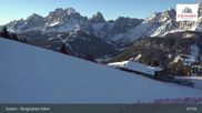 Archived webcam image showing Sextner Dolomites Skiing Mountain Helm on 26 Feb 2026 at 08:15