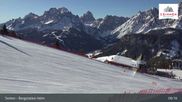 Archived webcam image showing Sextner Dolomites Skiing Mountain Helm on 26 Feb 2026 at 09:15