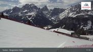 Archived webcam image showing Sextner Dolomites Skiing Mountain Helm on 30 Mar 2026 at 11:39