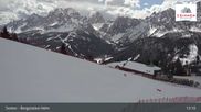 Archived webcam image showing Sextner Dolomites Skiing Mountain Helm on 30 Mar 2026 at 13:39