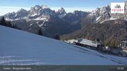 Archived webcam image showing Sextner Dolomites Skiing Mountain Helm on 20 Apr 2026 at 08:06