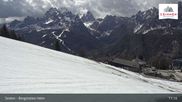 Archived webcam image showing Sextner Dolomites Skiing Mountain Helm on 20 Apr 2026 at 11:06