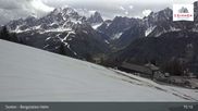 Archived webcam image showing Sextner Dolomites Skiing Mountain Helm on 20 Apr 2026 at 15:06