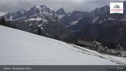 Archived webcam image showing Sextner Dolomites Skiing Mountain Helm on 20 Apr 2026 at 17:06