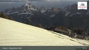 Archived webcam image showing Sextner Dolomites Skiing Mountain Helm on 20 Apr 2026 at 19:06