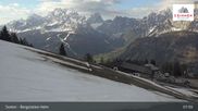 Archived webcam image showing Sextner Dolomites Skiing Mountain Helm on 27 Apr 2026 at 08:23