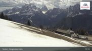 Archived webcam image showing Sextner Dolomites Skiing Mountain Helm on 27 Apr 2026 at 13:23