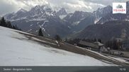 Archived webcam image showing Sextner Dolomites Skiing Mountain Helm on 27 Apr 2026 at 15:23