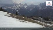 Archived webcam image showing Sextner Dolomites Skiing Mountain Helm on 27 Apr 2026 at 19:23