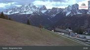 Archived webcam image showing Sextner Dolomites Skiing Mountain Helm on 18 May 2026 at 01:51