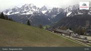 Archived webcam image showing Sextner Dolomites Skiing Mountain Helm on 18 May 2026 at 13:51