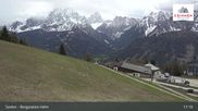 Archived webcam image showing Sextner Dolomites Skiing Mountain Helm on 18 May 2026 at 17:51