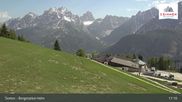 Archived webcam image showing Sextner Dolomites Skiing Mountain Helm on 25 May 2026 at 17:59