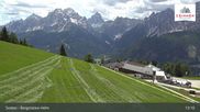 Archived webcam image showing Sextner Dolomites Skiing Mountain Helm on 8 Jun 2026 at 13:10