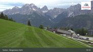 Archived webcam image showing Sextner Dolomites Skiing Mountain Helm on 8 Jun 2026 at 19:10