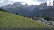 Archived webcam image showing Sextner Dolomites Skiing Mountain Helm on 28 Jul 2026 at 05:41