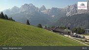 Archived webcam image showing Sextner Dolomites Skiing Mountain Helm on 4 Aug 2026 at 09:04