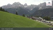 Archived webcam image showing Sextner Dolomites Skiing Mountain Helm on 11 Aug 2026 at 07:57