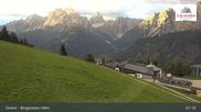 Archived webcam image showing Sextner Dolomites Skiing Mountain Helm on 14 Sep 2026 at 07:52