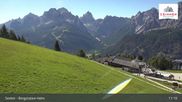 Archived webcam image showing Sextner Dolomites Skiing Mountain Helm on 15 Sep 2026 at 11:47