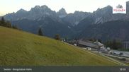 Archived webcam image showing Sextner Dolomites Skiing Mountain Helm on 29 Sep 2026 at 01:24