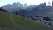 Archived webcam image showing Sextner Dolomites Skiing Mountain Helm on 6 Oct 2026 at 17:43