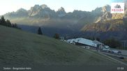 Archived webcam image showing Sextner Dolomites Skiing Mountain Helm on 13 Oct 2026 at 08:20