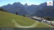 Archived webcam image showing Sextner Dolomites Skiing Mountain Helm on 13 Oct 2026 at 13:20