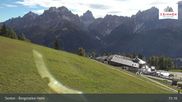 Archived webcam image showing Sextner Dolomites Skiing Mountain Helm on 13 Oct 2026 at 15:20