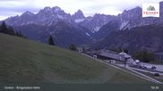 Archived webcam image showing Sextner Dolomites Skiing Mountain Helm on 13 Oct 2026 at 19:20
