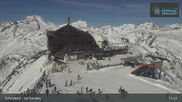 Archived webcam image showing Schnalstal: Top Station Gletscherbahn on 26 Feb 2026 at 11:14