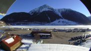 Archived webcam image showing Schoeneben: Base station at lake Reschensee on 26 Feb 2026 at 08:54