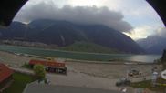 Archived webcam image showing Schoeneben: Base station at lake Reschensee on 5 May 2026 at 06:20