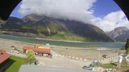 Archived webcam image showing Schoeneben: Base station at lake Reschensee on 5 May 2026 at 16:20