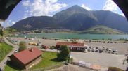 Archived webcam image showing Schoeneben: Base station at lake Reschensee on 23 Jun 2026 at 10:46