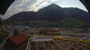 Archived webcam image showing Schoeneben: Base station at lake Reschensee on 3 Aug 2026 at 07:50