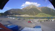 Archived webcam image showing Schoeneben: Base station at lake Reschensee on 2 Oct 2026 at 16:33