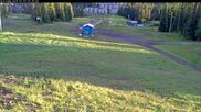Archived webcam image showing Silver Queen Slope and chair lift on 3 Jul 2026 at 14:01