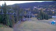 Archived webcam image showing Silver Queen Slope and chair lift on 9 Oct 2026 at 16:02