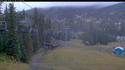 Archived webcam image showing Silver Queen Slope and chair lift on 10 Oct 2026 at 02:02