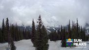 Archived webcam image showing Sun Peaks - View Mt. Tod on 12 Apr 2026 at 20:08