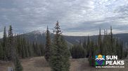 Archived webcam image showing Sun Peaks - View Mt. Tod on 18 May 2026 at 16:25
