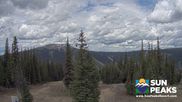 Archived webcam image showing Sun Peaks - View Mt. Tod on 18 May 2026 at 22:25