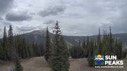 Archived webcam image showing Sun Peaks - View Mt. Tod on 19 May 2026 at 00:25