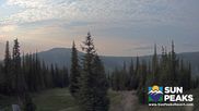 Archived webcam image showing Sun Peaks - View Mt. Tod on 12 Aug 2026 at 04:45