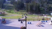 Archived webcam image showing Base area Arapahoe Basin on 10 Aug 2026 at 16:22