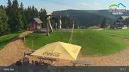 Archived webcam image showing Velka Upa Ski Resort on 8 Aug 2026 at 17:42