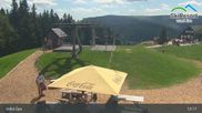 Archived webcam image showing Velka Upa Ski Resort on 8 Aug 2026 at 13:42