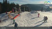 Archived webcam image showing Velka Upa Ski Resort on 26 Feb 2026 at 15:17